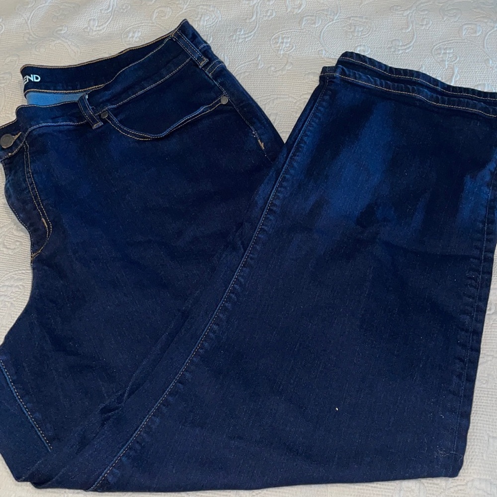 Lands End High Rise Straight Jeans